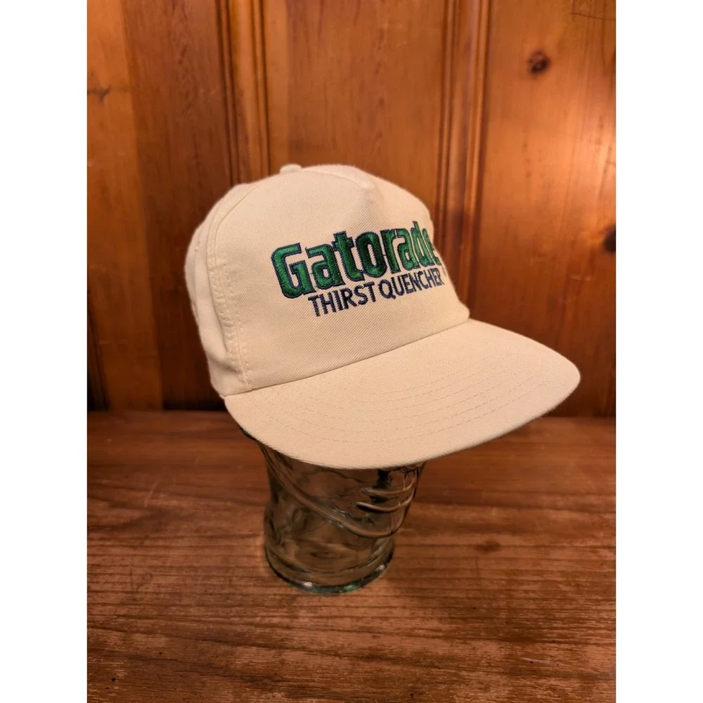 Vintage Finlinson 90s Streetwear Gatorade Hat Cap Mens Snapback USA White #1103